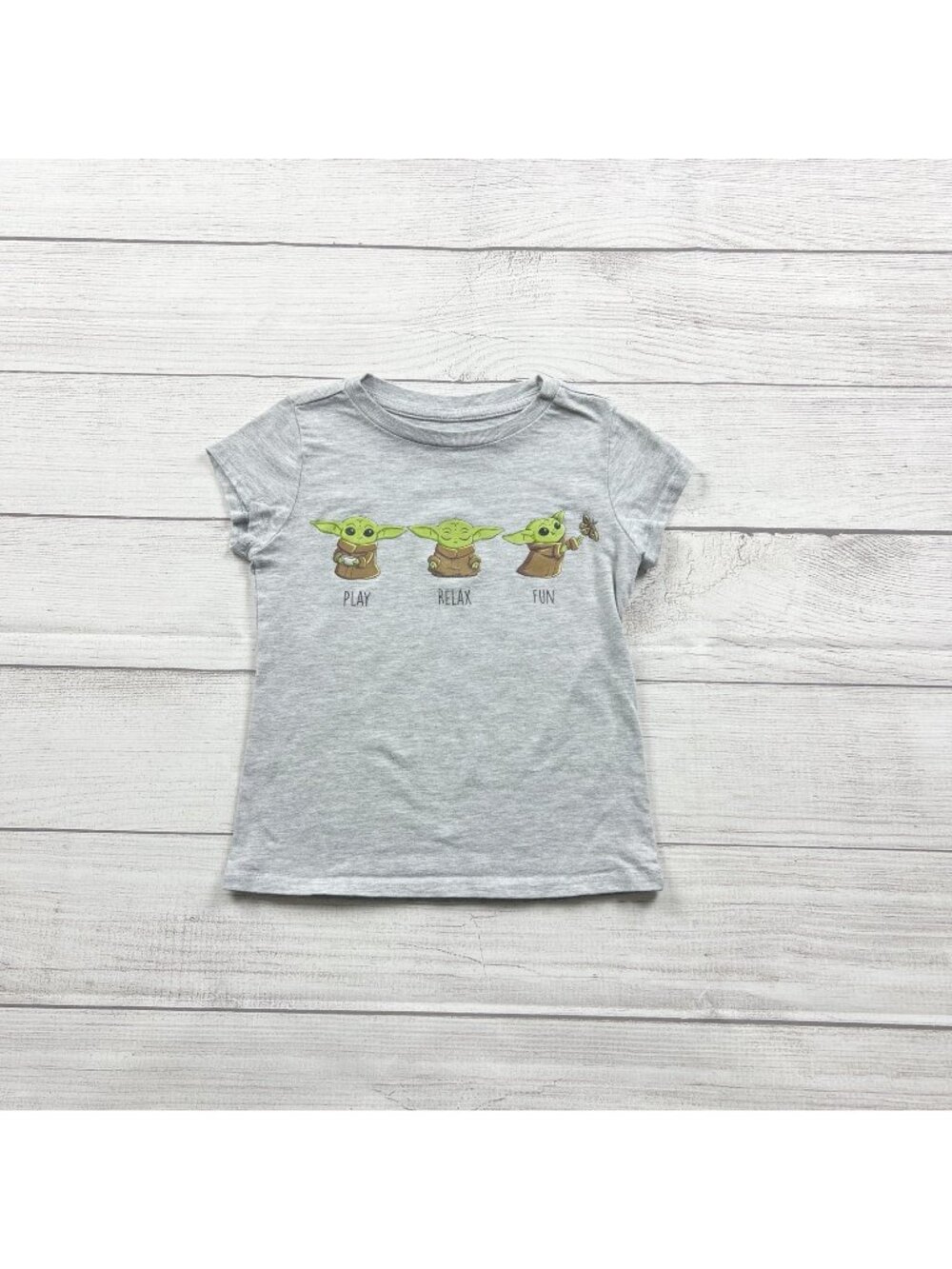 Star Wars Mad Engine Girls Baby Yoda Graphic T-Shirt Play Relax Fun XS 4-5